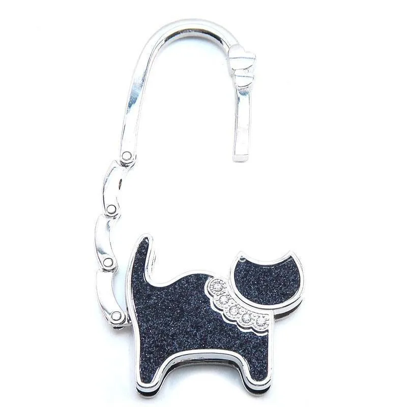 10 Designs, Cat Foldable Bag Rhinestone Hanger hook