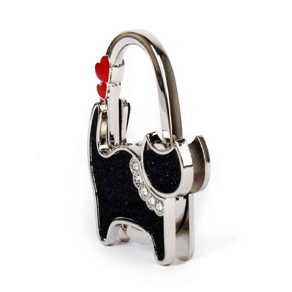 10 Designs, Cat Foldable Bag Rhinestone Hanger hook