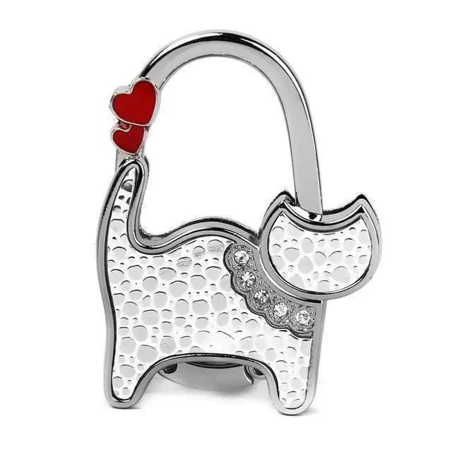 10 Designs, Cat Foldable Bag Rhinestone Hanger hook