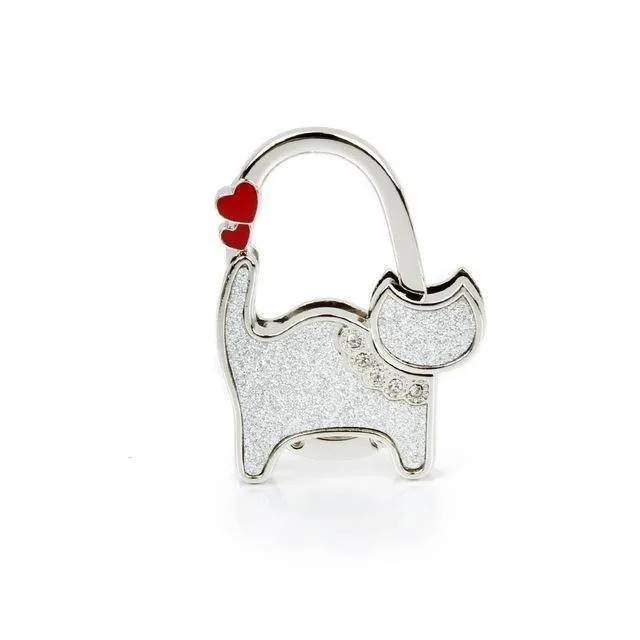 10 Designs, Cat Foldable Bag Rhinestone Hanger hook