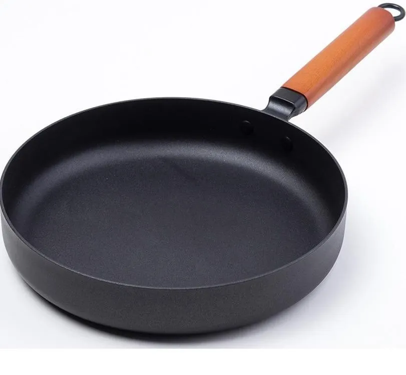 10" Black Vintage Style Cast Iron Non-stick Frying Pan