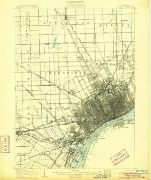 1905 Detroit, MI  - Michigan - USGS Topographic Map