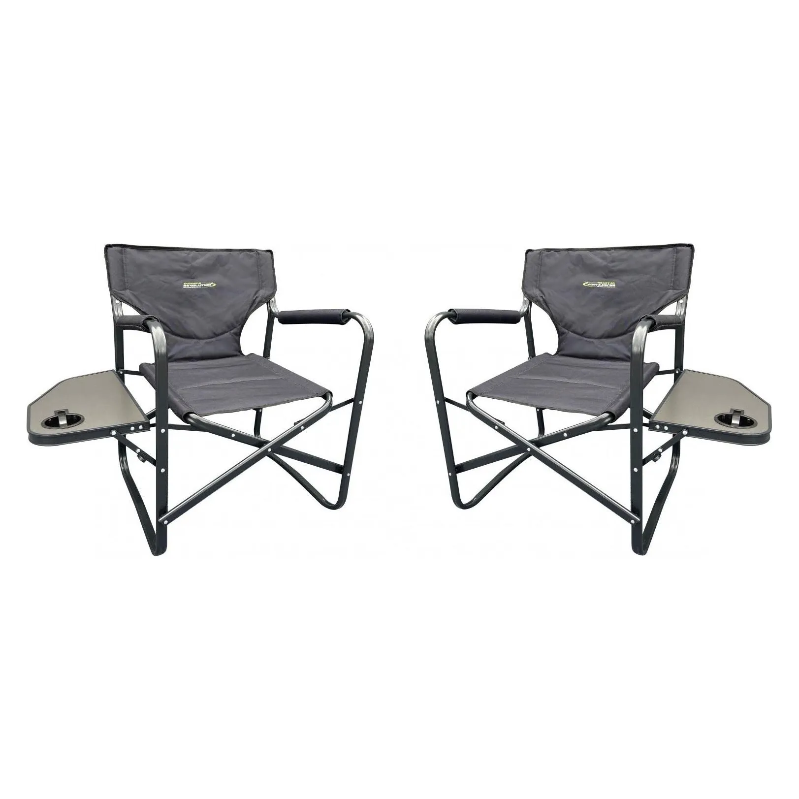 2 Outdoor Revolution Director Chair with Side Table