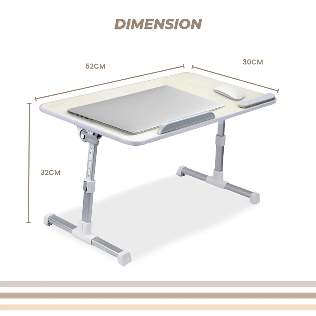 Adjustable Foldable Laptop Table with Baffles, EKKIO