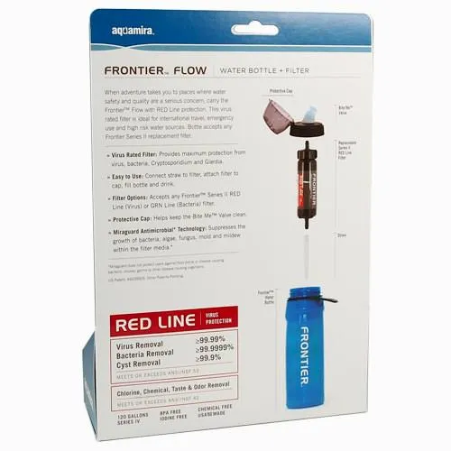 Aquamira Frontier Flow Water Bottle and Filter