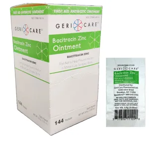 Bacitracin Zinc Ointment 0.9 gram Foil Packets, 144/box by Geri-Care