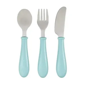 Beaba Stainless Steel Training Cutlery (Airy Green)