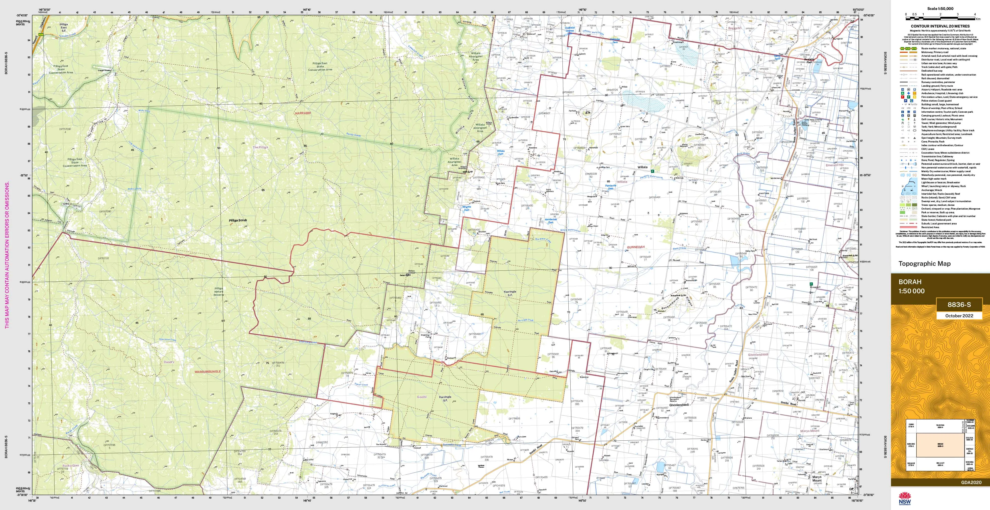 Borah 8836-S Topographic Map 1:50k