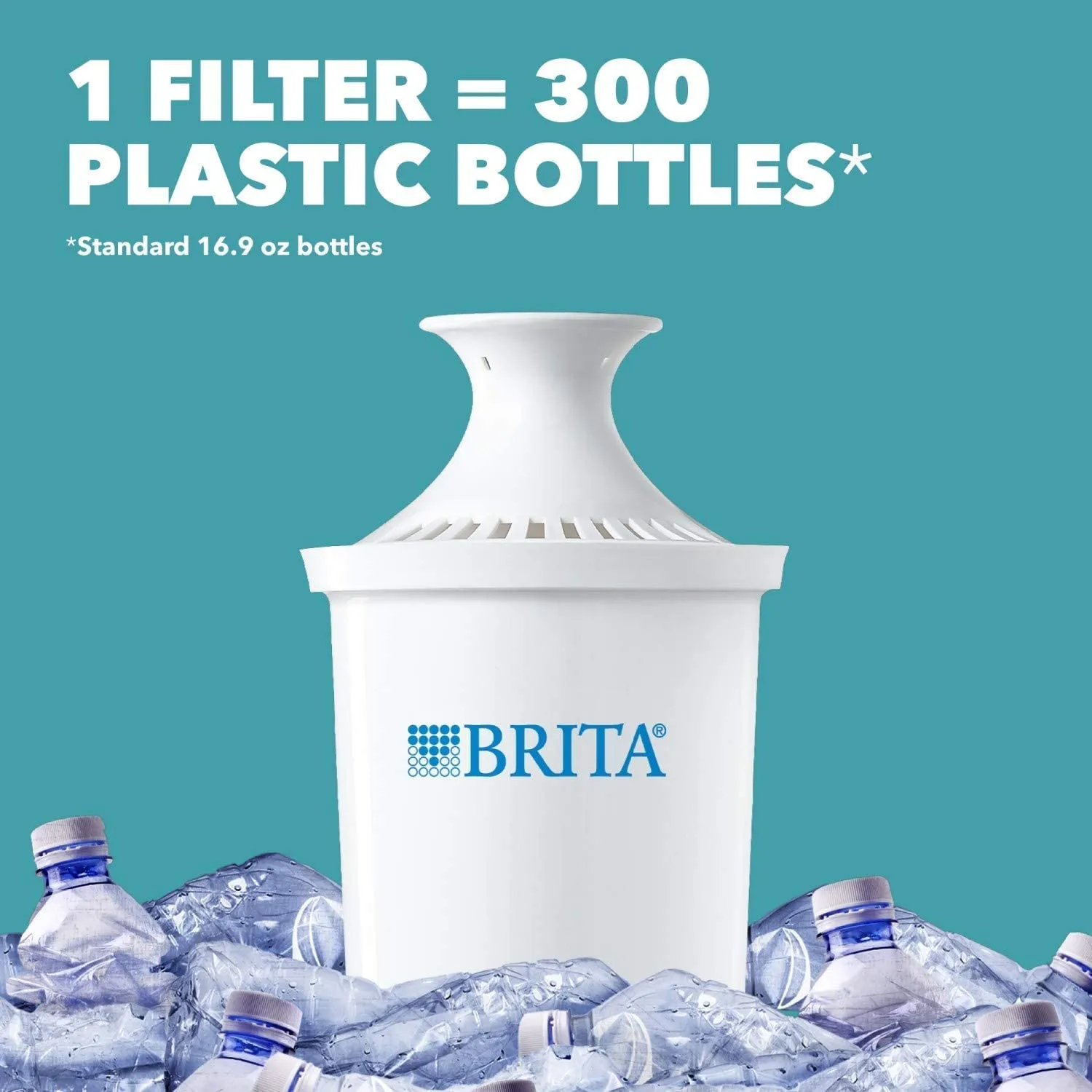 Brita Pitcher Replacement Water Filters 8 Count, Fits All Brita Pitchers -White