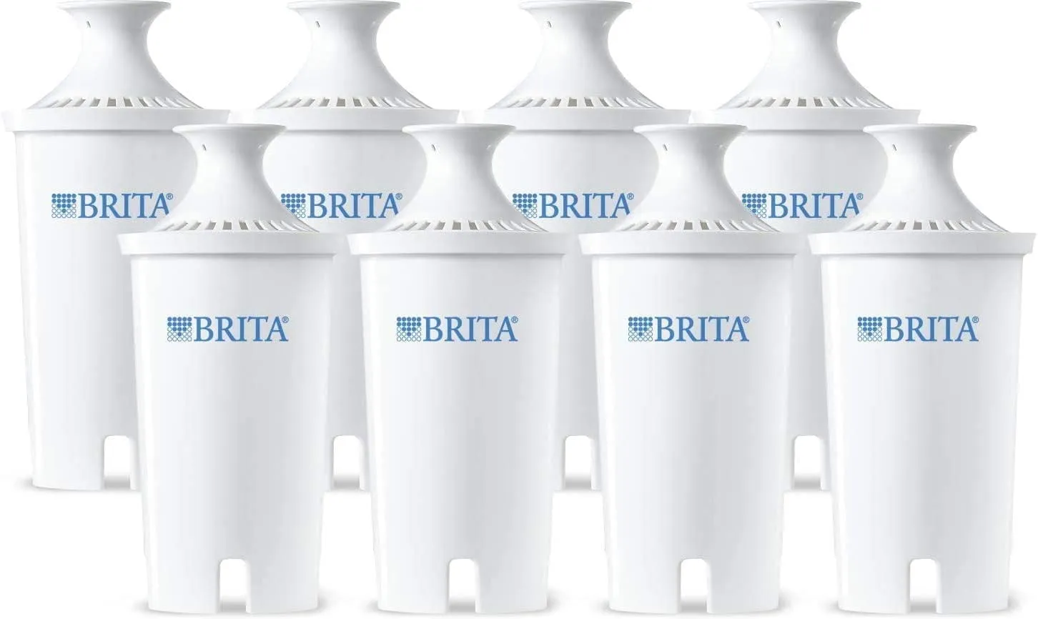 Brita Pitcher Replacement Water Filters 8 Count, Fits All Brita Pitchers -White