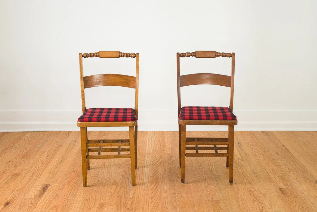 Buffalo Plaid Folding Chairs