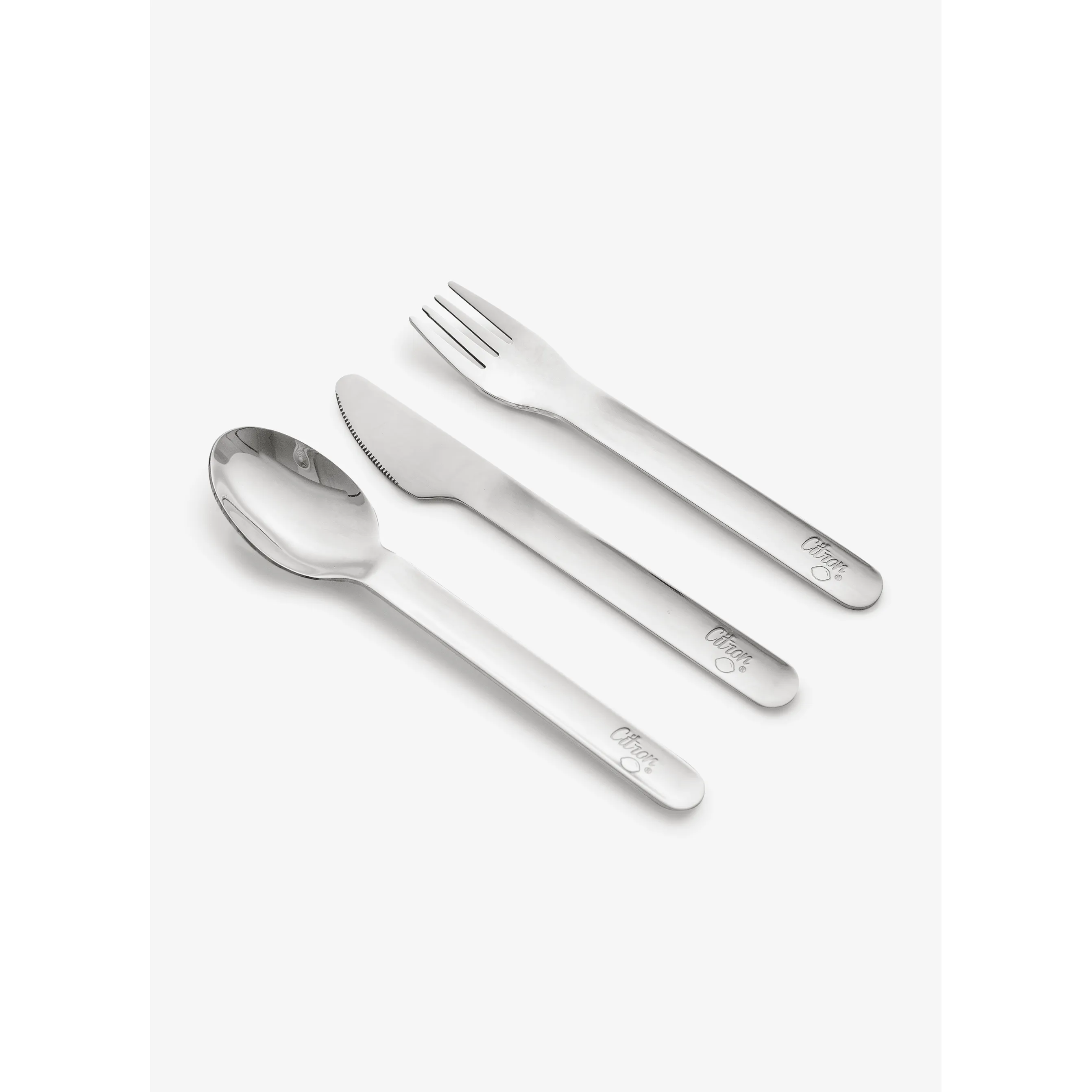 Citron Stainless Steel Cutlery with Pouch - Green