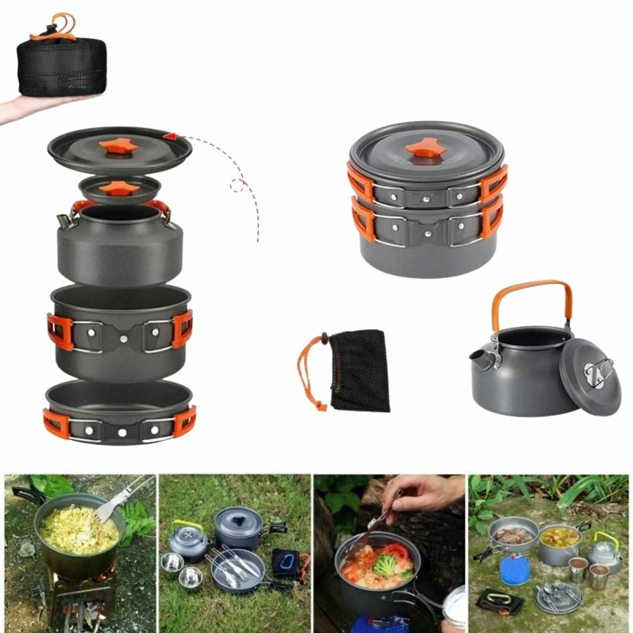 Compact Full-set Camping Cookware