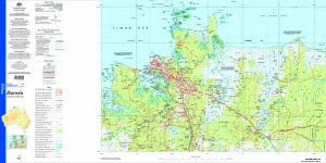 Darwin SD52-04 Topographic Map 1:250k