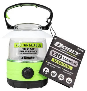 Dorcy Adventure Series 41-1360 Table Lantern, Lithium-Ion, Rechargeable Battery, LED Lamp, Aluminum, Green :EA: QUANTITY: 1