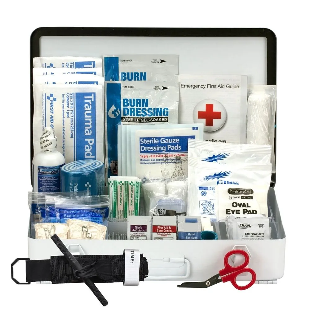 First Aid Only 91347 50 Person First Aid Kit, 2021 ANSI B,  Metal Case