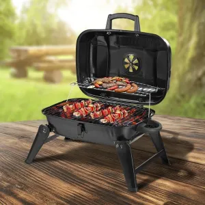 FOLDABLE TABLE TOP BARBEQUE GRILL