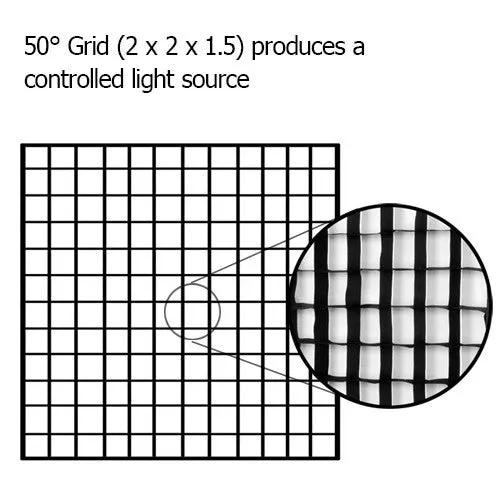 Fotodiox Pro Foldable Softbox PLUS Grid (Eggcrate) with Bowens Speedring for Bowens, Calumet, Interfit and Compatible Strobes