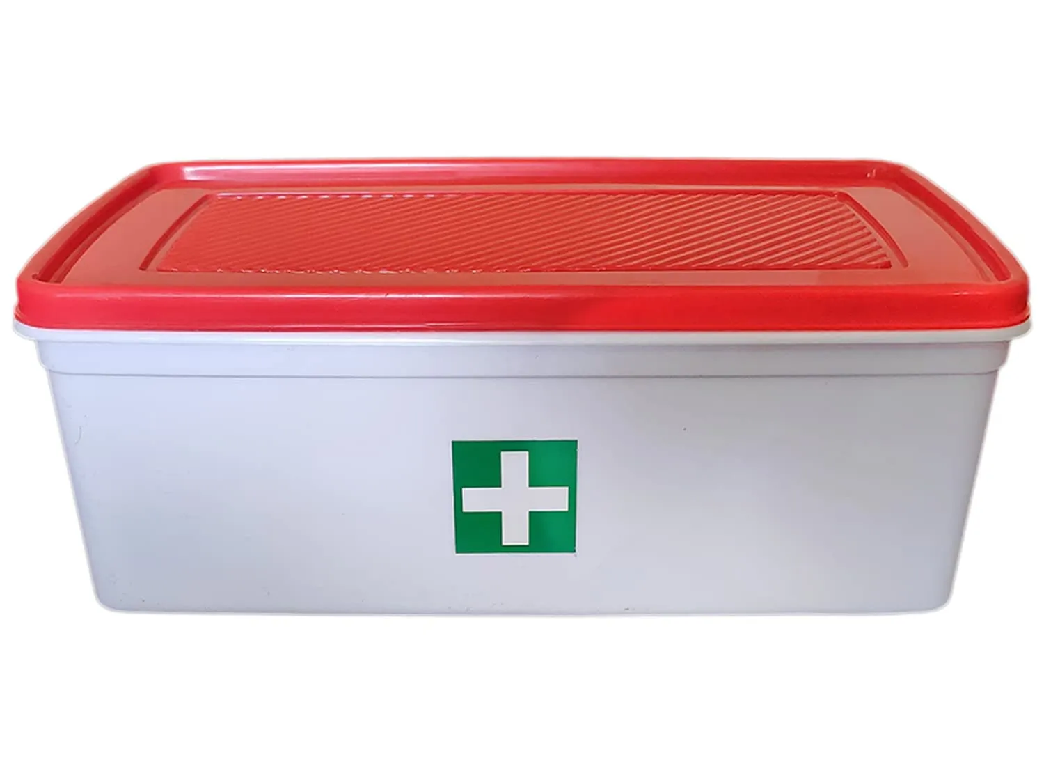 Kuber Industries Multiuses Plastic Medicine/First Aid Box (Red & White)-50KM01117