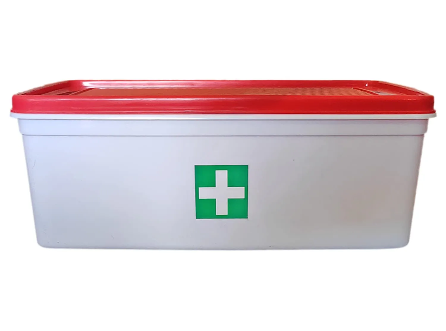 Kuber Industries Multiuses Plastic Medicine/First Aid Box (Red & White)-50KM01117