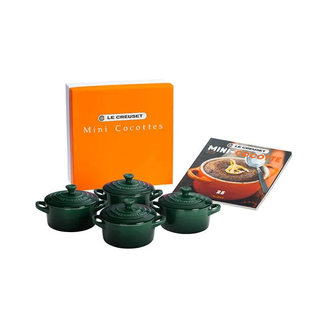 Le Creuset Mini Cocottes Set/4 W/ Cookbook