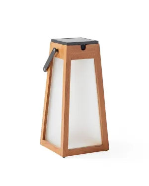 Les Jardins Roam Solar Lantern Teak/Frosted