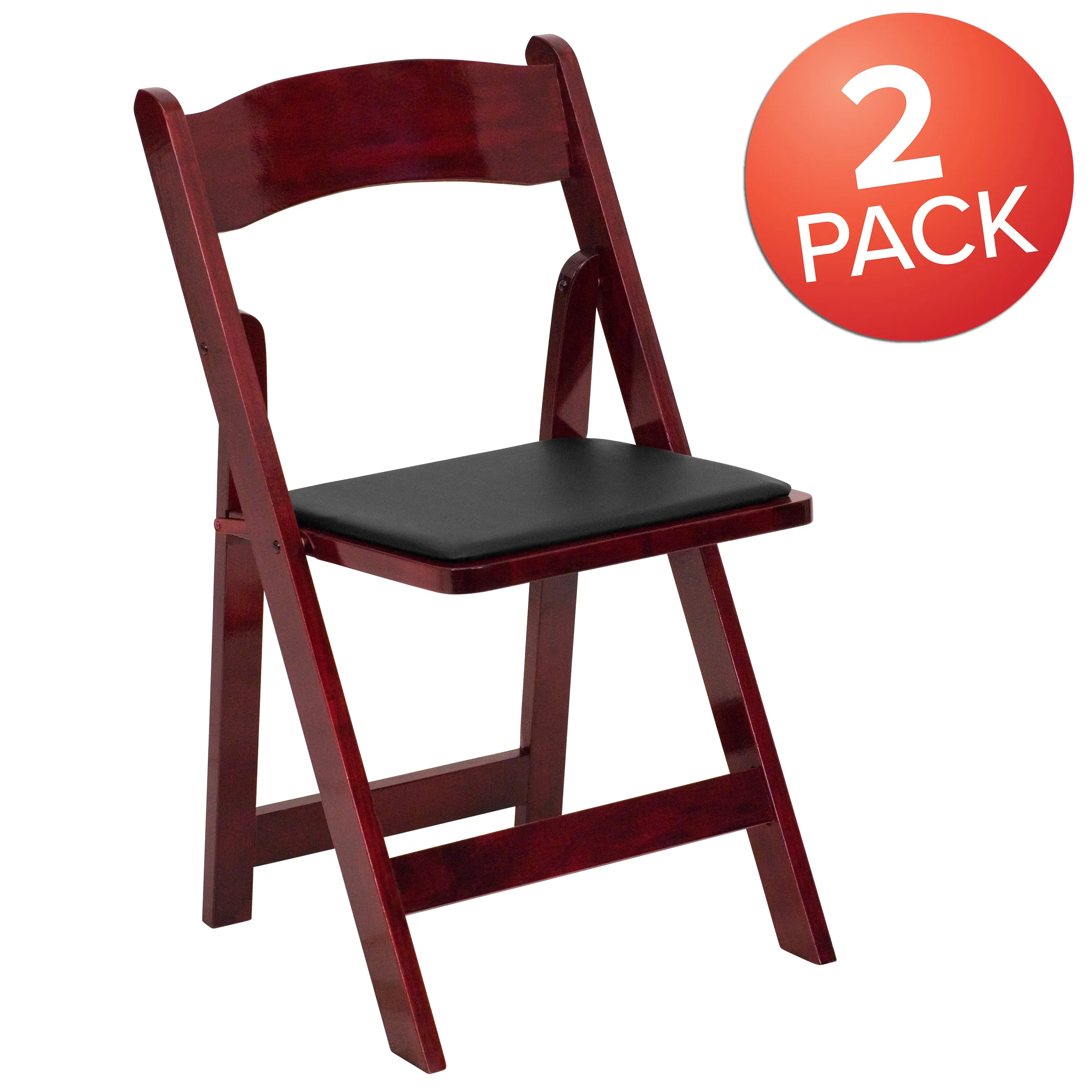 Mahogany Wood Folding Chair 2-XF-2903-MAH-WOOD-GG