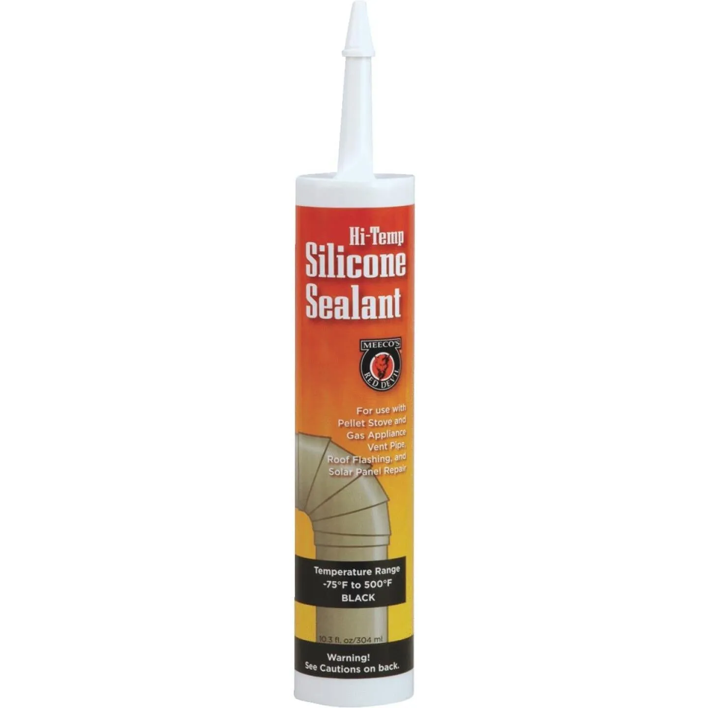 Meeco's Red Devil 10.3 Oz. Black Silicone Hi-Temp Sealant