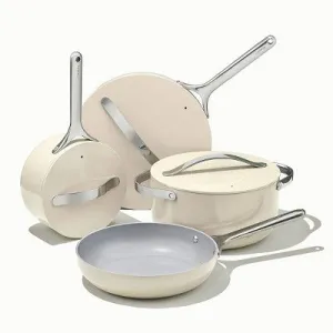 Open Box - Caraway Home 9pc Non-Stick Ceramic Cookware Set Cream