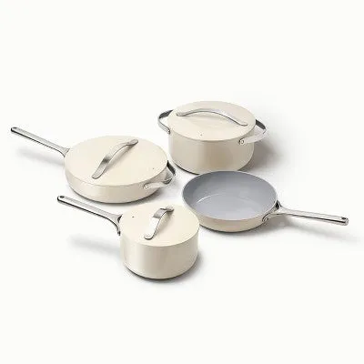 Open Box - Caraway Home 9pc Non-Stick Ceramic Cookware Set Cream