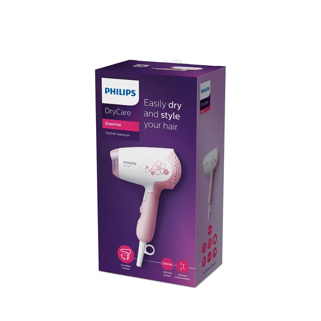 Philips HP8108 1000W DryCare Foldable Hair Dryer