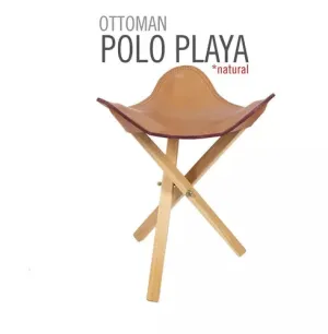 Polo Leather Foldable Camp Stool