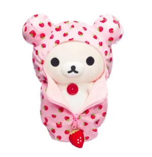 Rilakkuma Strawberry Pattern Pink Sleeping Bag Plush US10034