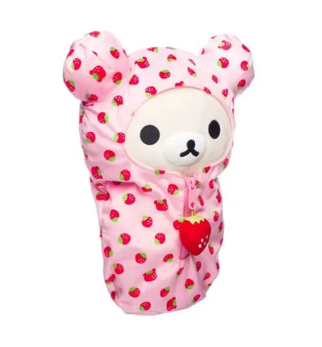 Rilakkuma Strawberry Pattern Pink Sleeping Bag Plush US10034