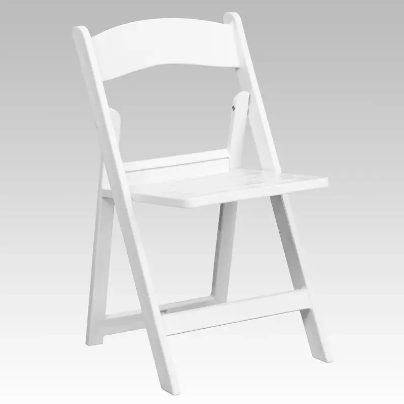 Rivera Heavy Duty Resin Folding Chair, White