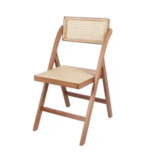 Set of 2 Tristan Bamboo Wood Folding Chair,