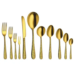 Stainless Steel Cutlery with Gold PVD Coating & Laser Monika