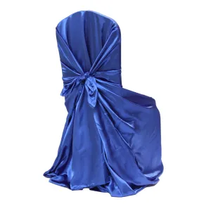 Universal Satin Self Tie Chair Cover - Royal Blue