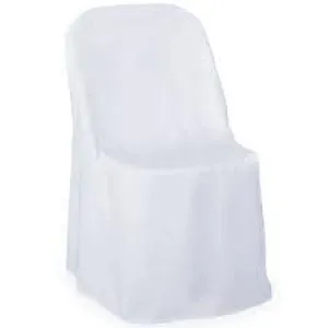 White Folding Polyester Chair Cover - Buy