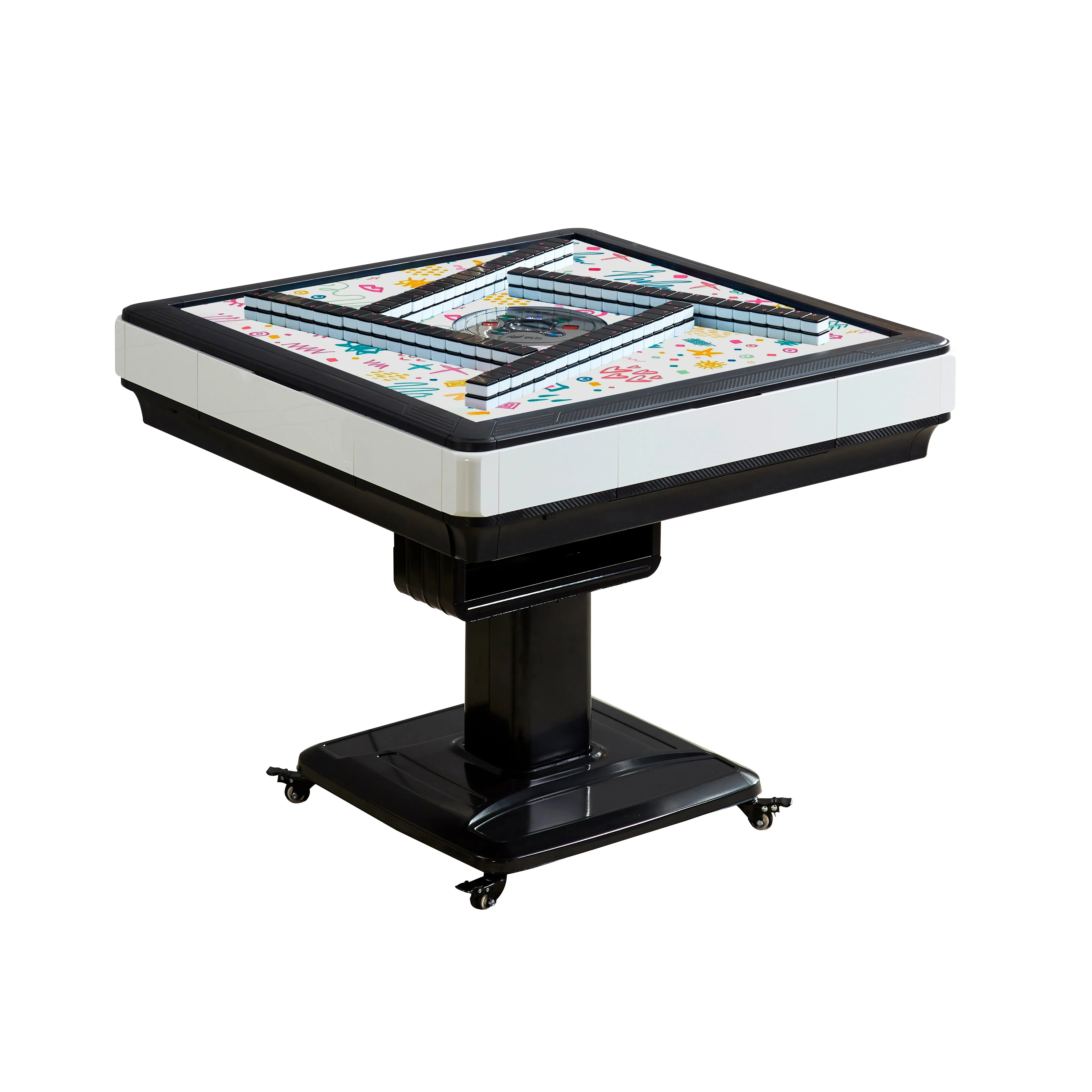 White fully automatic folding mahjong table