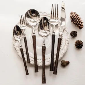 Wooden Handle Cutlery Set